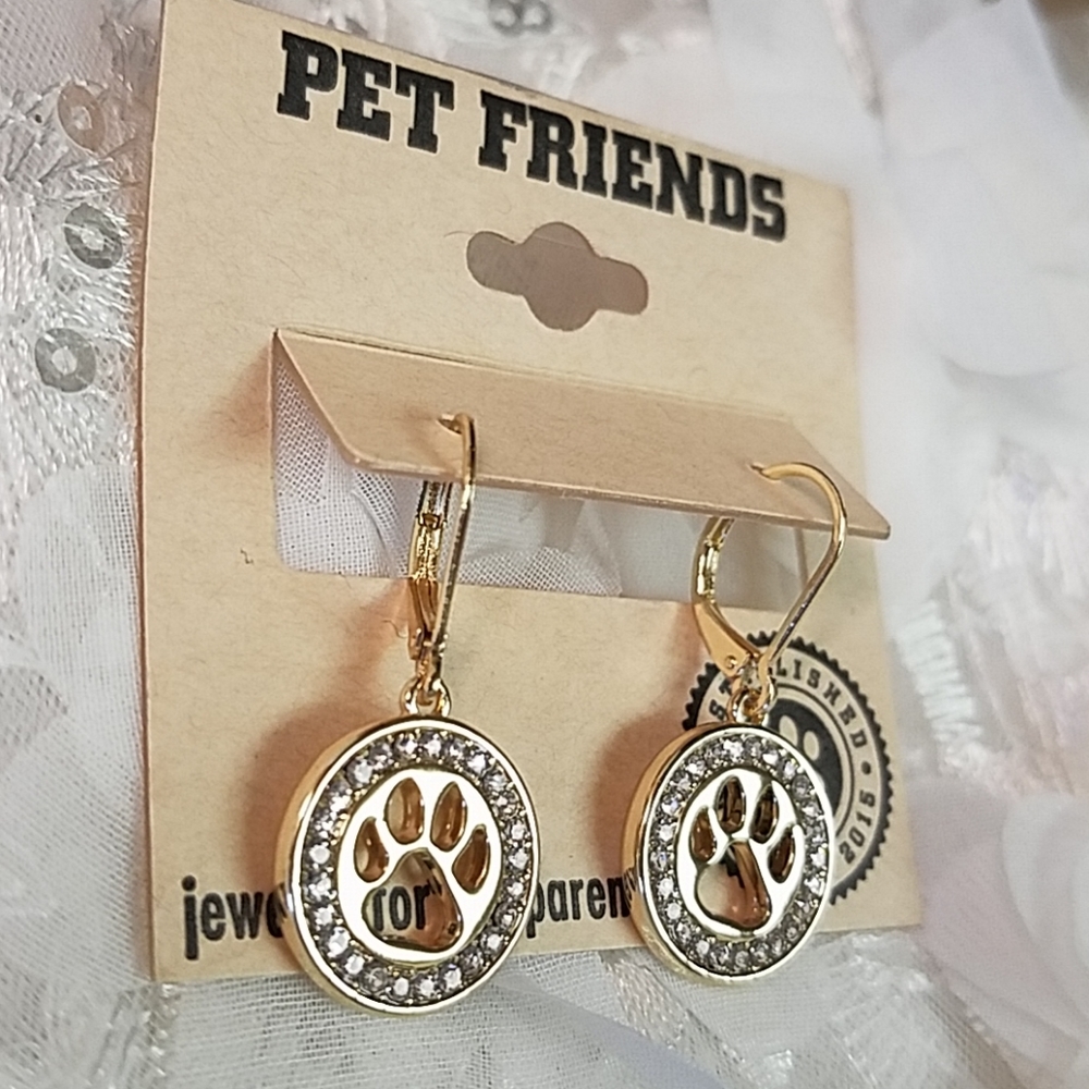 Brand New Pet Friends CZ Earrings